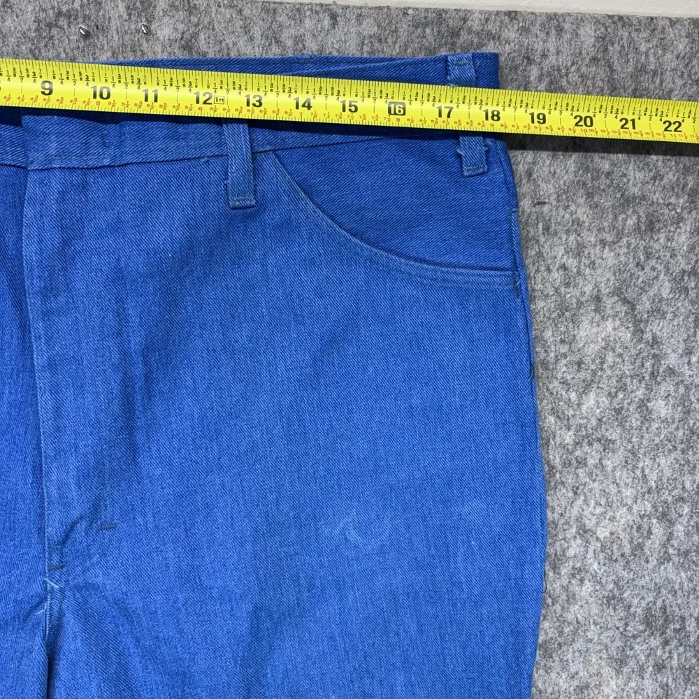 True Vintage 1970s Dickies Chino Work Pants Navy Blue Talon Zipper Men's 36 x 33